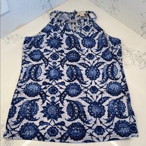 Blue Patterned Women's Top